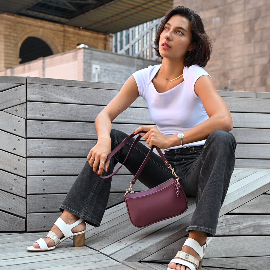NINES Compact Shoulder & Crossbody Bag | Plant-Based Leather