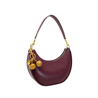 Gold Cherry Bag Charm Key Ring