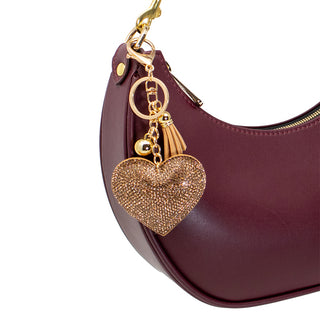 Gold Heart Bag Charm