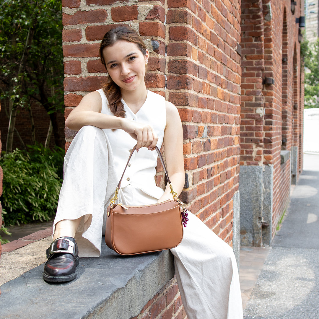 NINES Compact Shoulder & Crossbody Bag | Plant-Based Leather